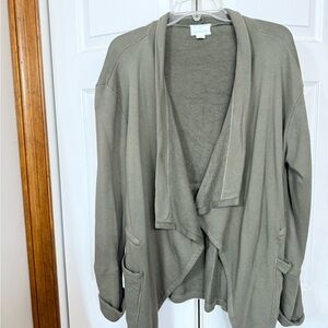 Caslon 100% Cotton Olive color cardigan - Size M